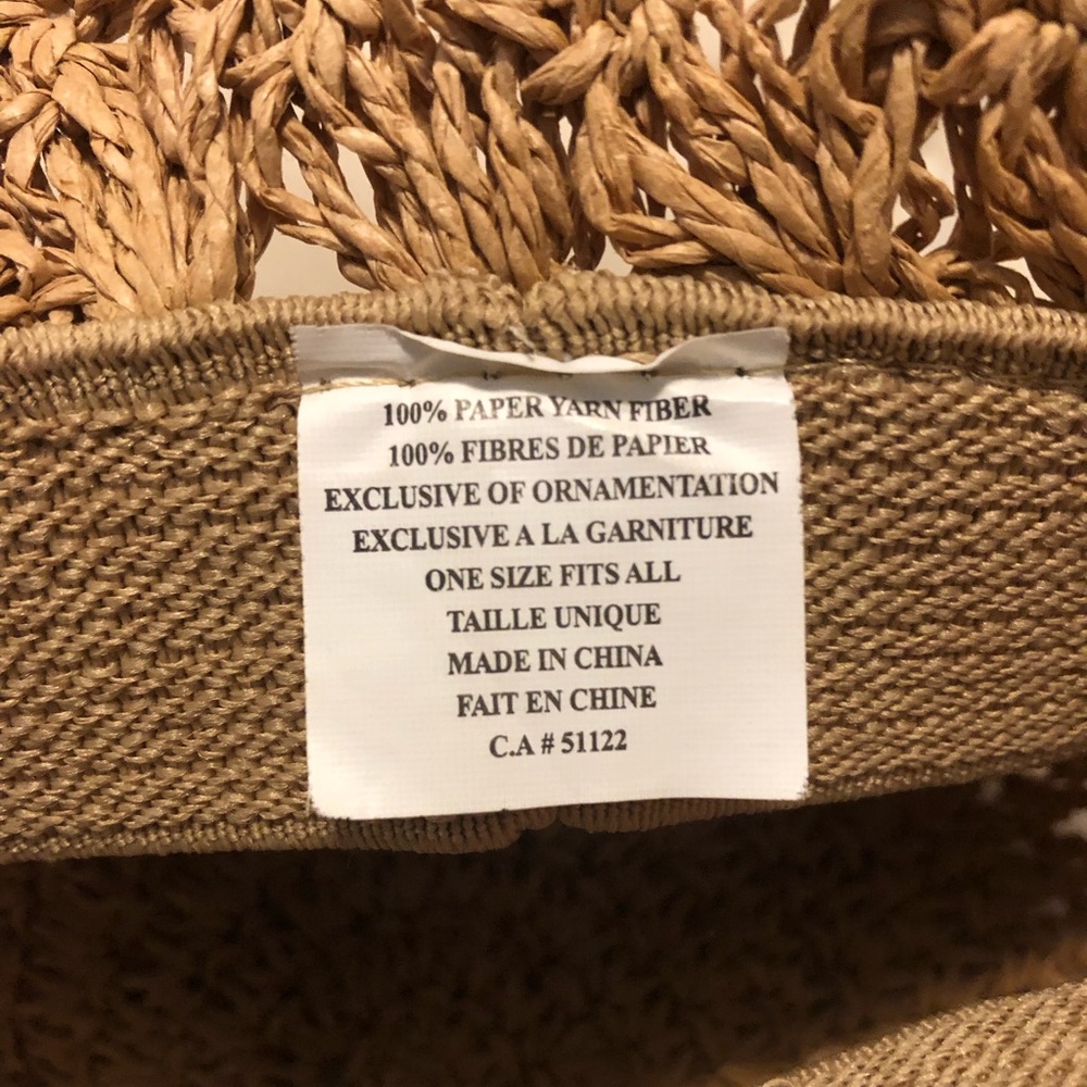 Stylish Tan Woven Paper Straw Hat - Picture 4 of 5